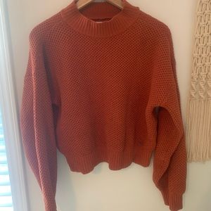 burnt orange hollister sweater